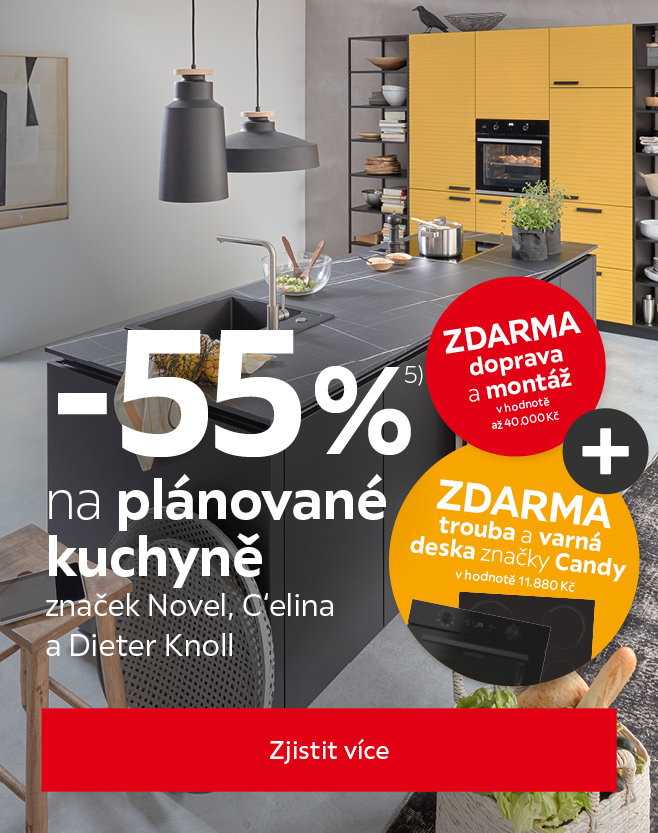 Sleva 55 % na plánované kuchyně