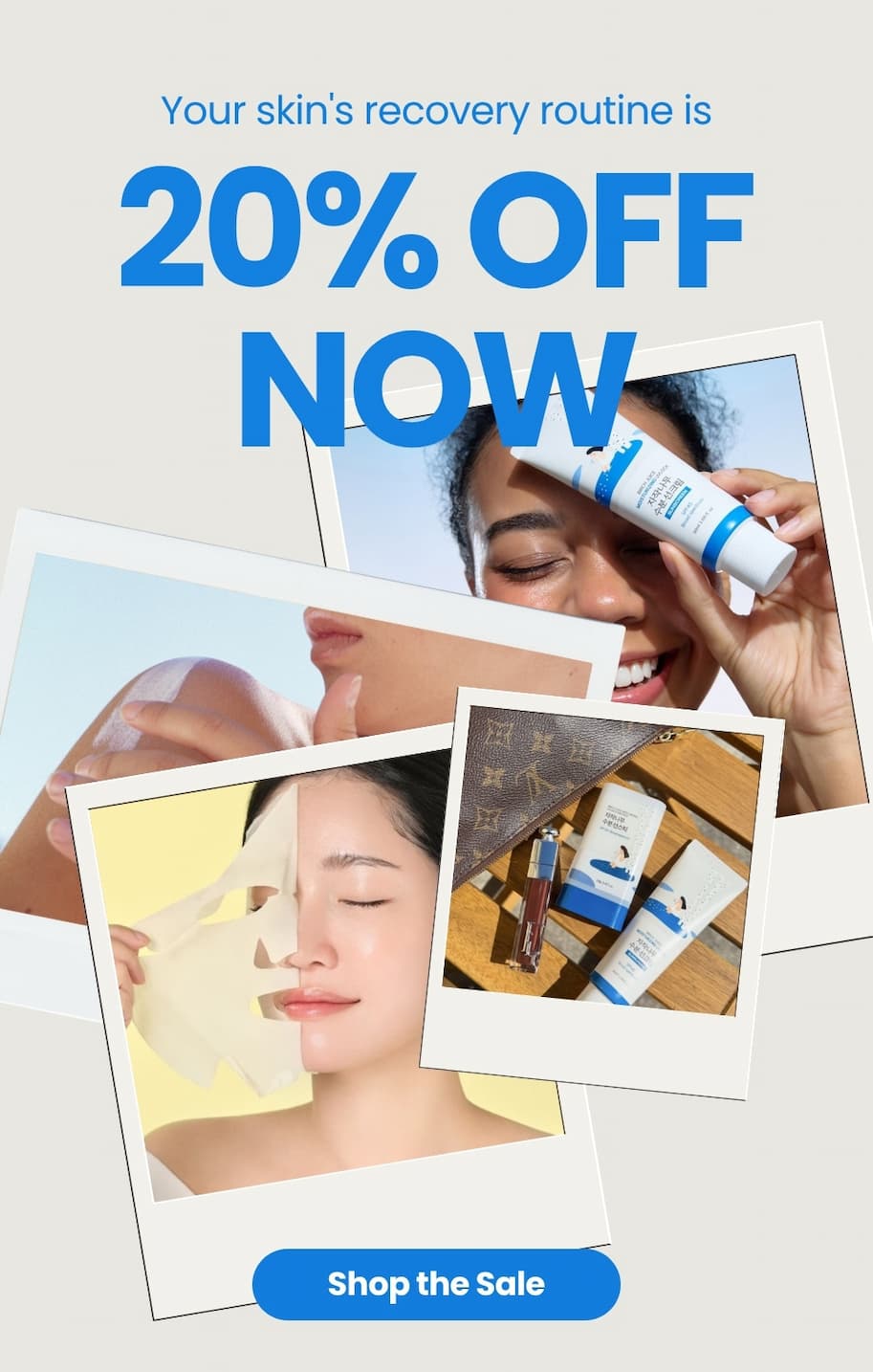 Summer sun, humidity, and salt water all leave a mark on your skin barrier. Our Post-Sun Recovery Sale is here to help you restore hydration, calm redness, and bring back that healthy glow, all at 20% off select favorites.