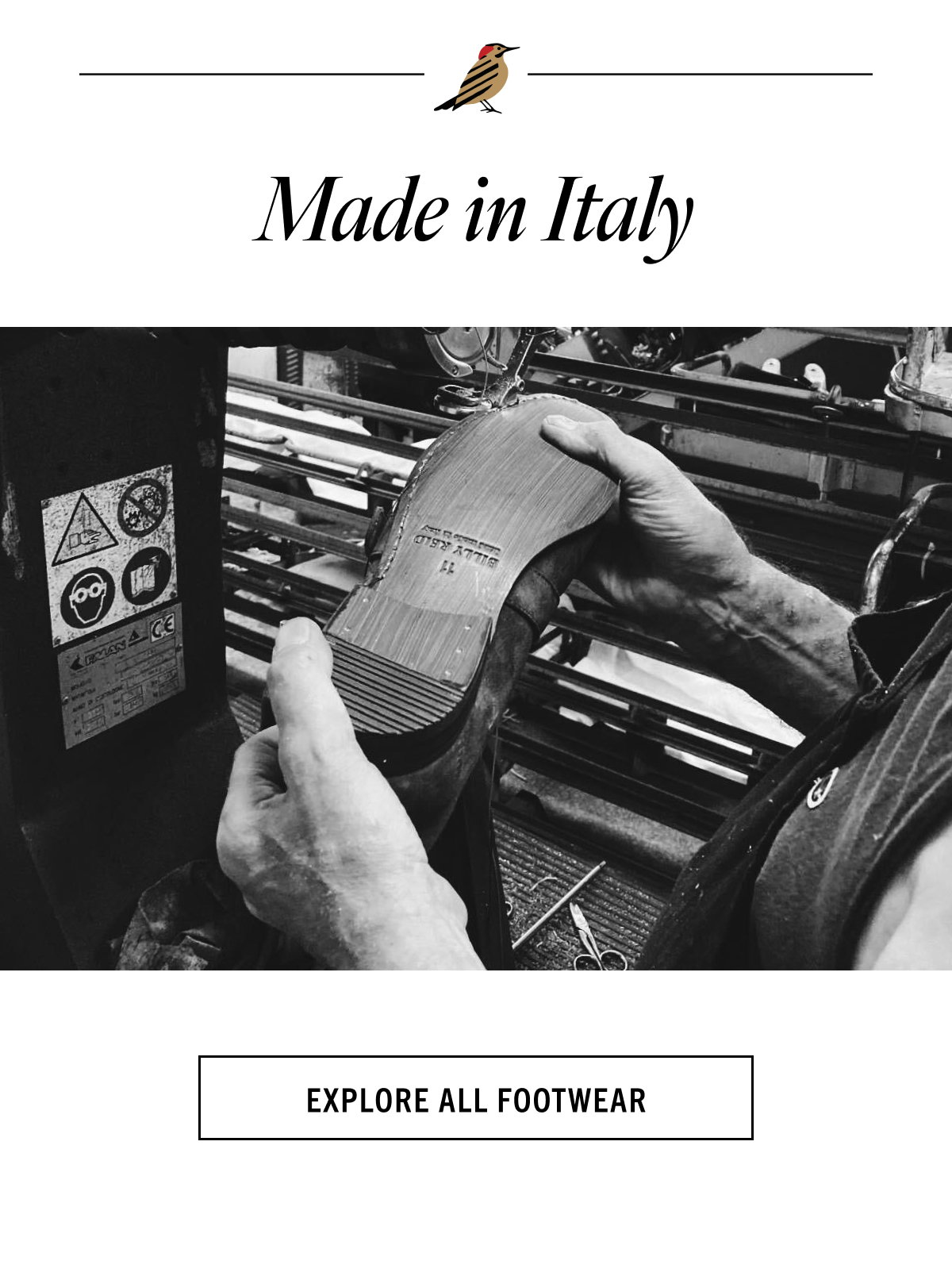 Made in Italy, explore all footwear