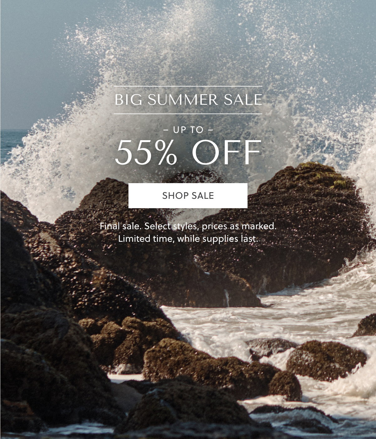 Big Summer Sale - 55% Off