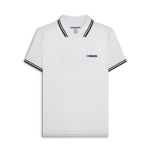 Image of White Twin Tipped Polo Shirt