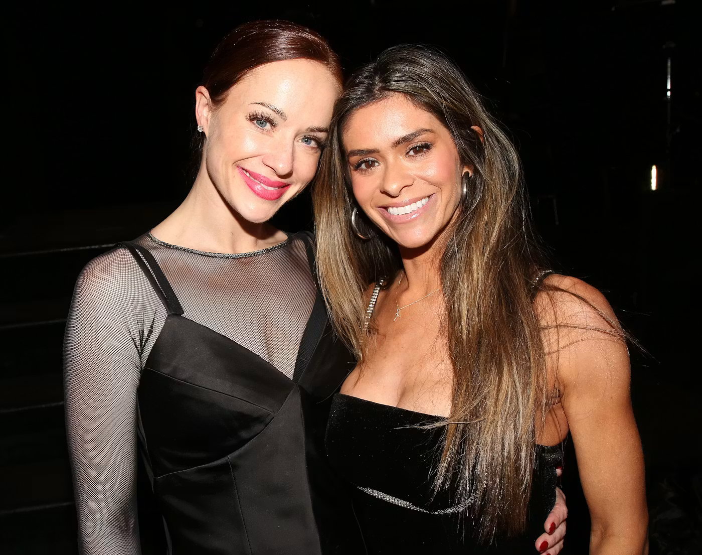 NEW YORK, NEW YORK - FEBRUARY 2: EXCLUSIVE COVERAGE) Whitney Leavitt and Taylor Frankie Paul pose backstage at "Chicago" on Broadway at The Ambassador Theatre on February 2, 2026 in New York City.  (Photo by Bruce Glikas/Getty Images)