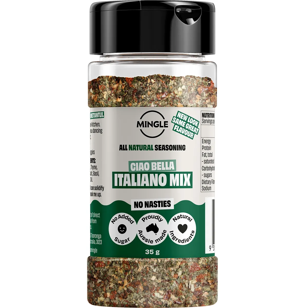 Image of Mingle Ciao Bella Italian Mix All Natural Seasoning 35g - BB 4/9/26