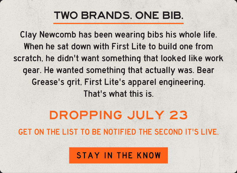 Two brands. One bib. 