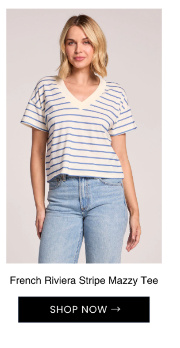 French Riviera Stripe Mazzy Tee