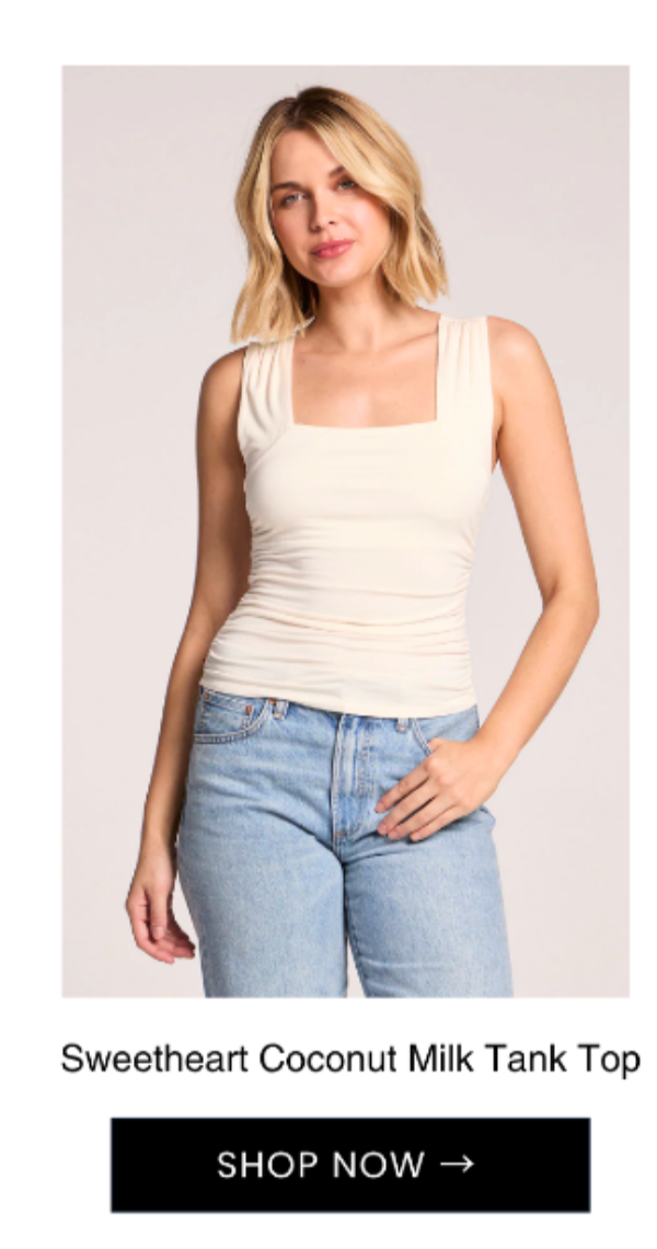 Sweetheart Coconut Milk Tank Top