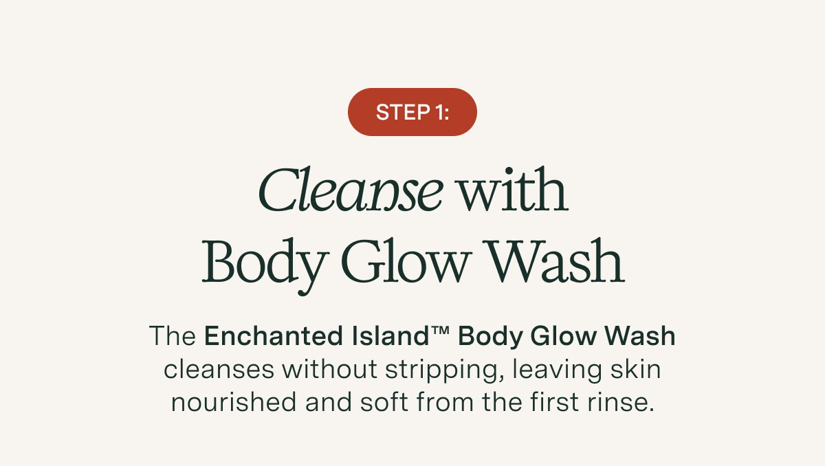 Cleanse with Body Glow Wash