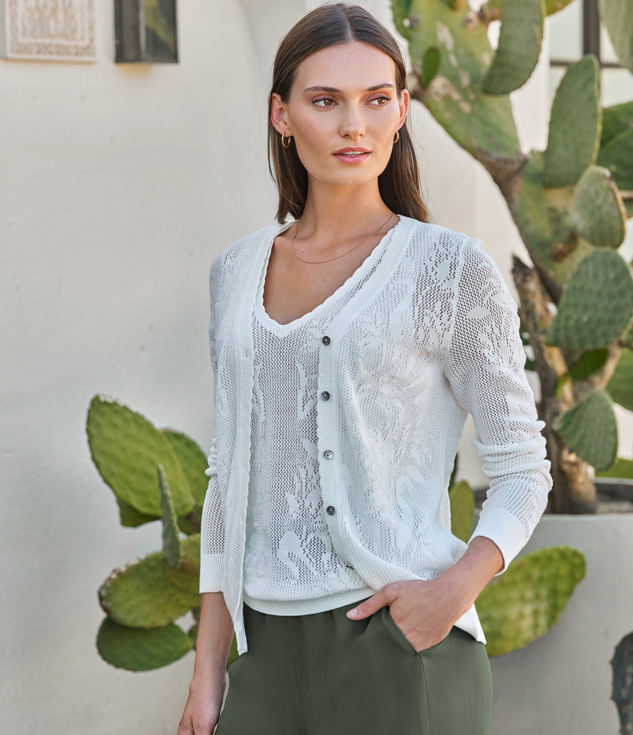 Cotton Lace Cardigan