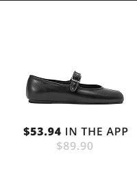 AKIRA GOLD SANG BLACK PU SPLIT TOE FLAT