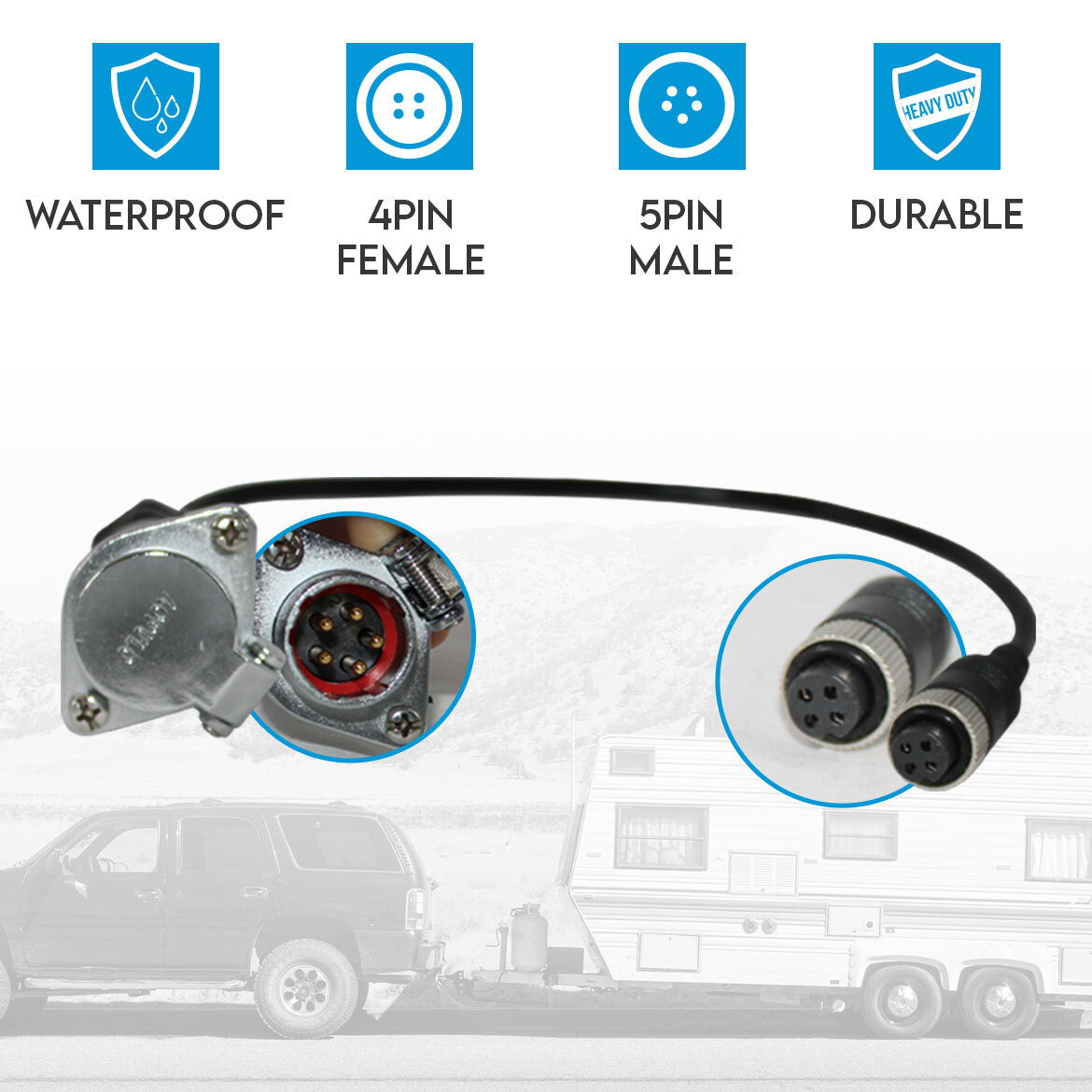 Elinz Female Connector for 5PIN WOZA / SUZI Cable 1AV Input