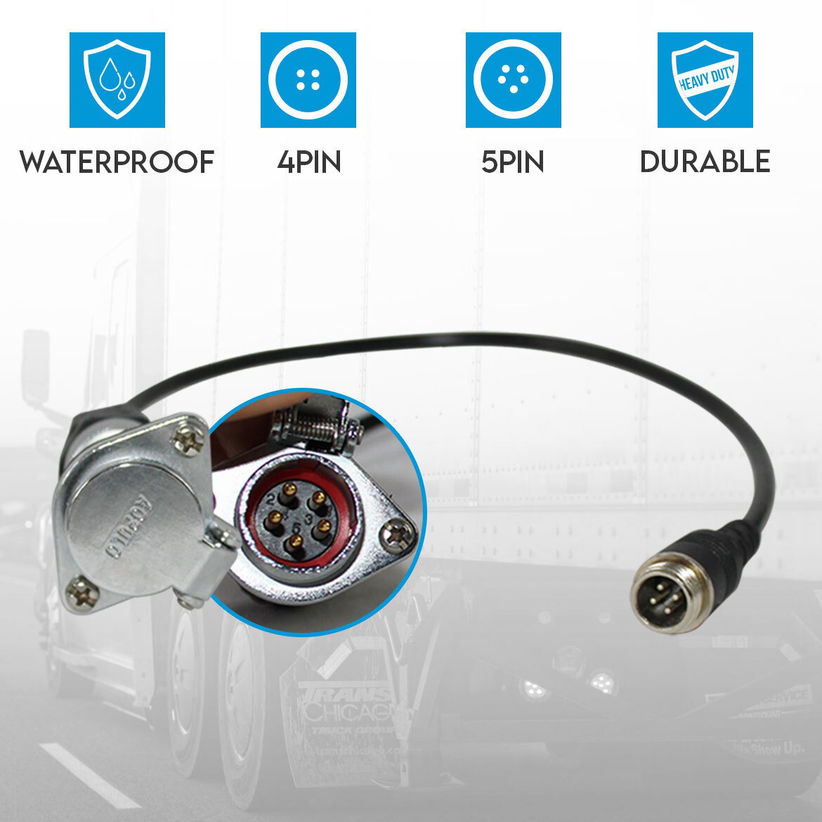 Elinz Male Connector for 5PIN WOZA / SUZI Cable 1 AV Input