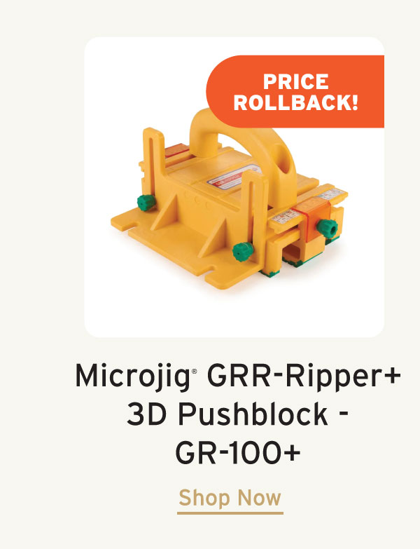 Microjig GRR-Ripper+ 3D Pushblock - GR-100+