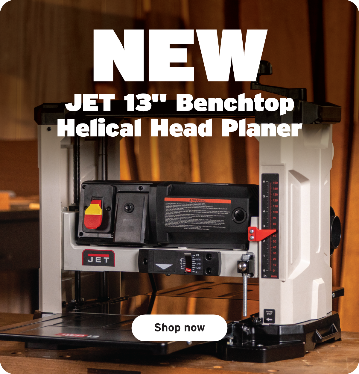 New Jet Benchtop Helical Head Planer