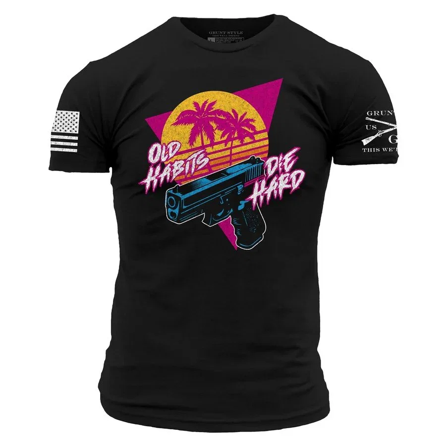Image of Old Habits Die Hard T-Shirt - Black