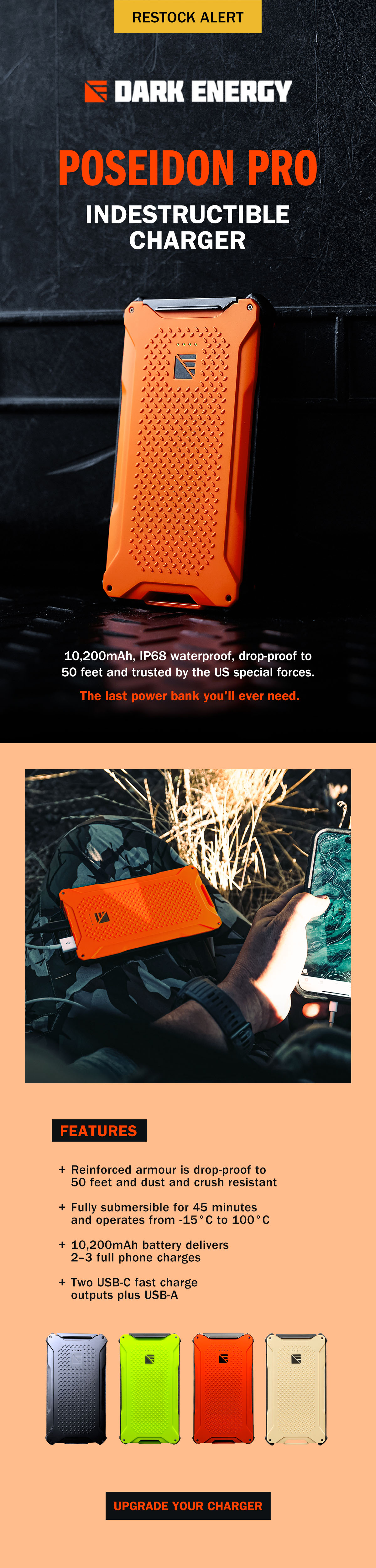 Restock Alert | Dark Energy Poseidon | Rugged Power Banks | WildBounds