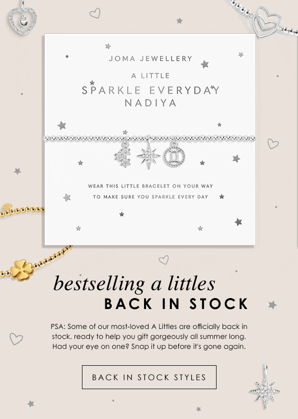 Bestselling A Littles, Back In Stock! PSA: Some of our most-loved A Littles are officially back in stock, ready to help you gift gorgeously all summer long. Had your eye on one? Snap it up before it's gone.