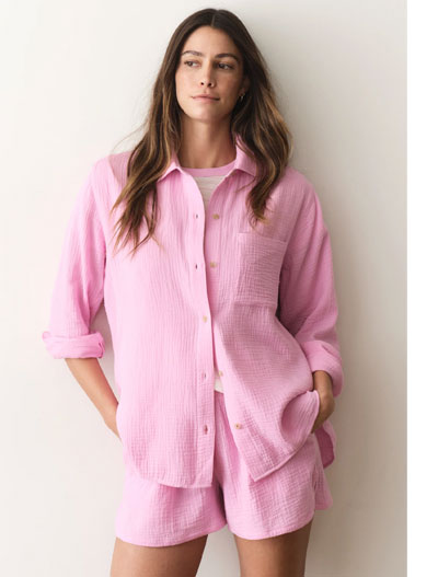 Jane Relaxed Double Cloth Shirt