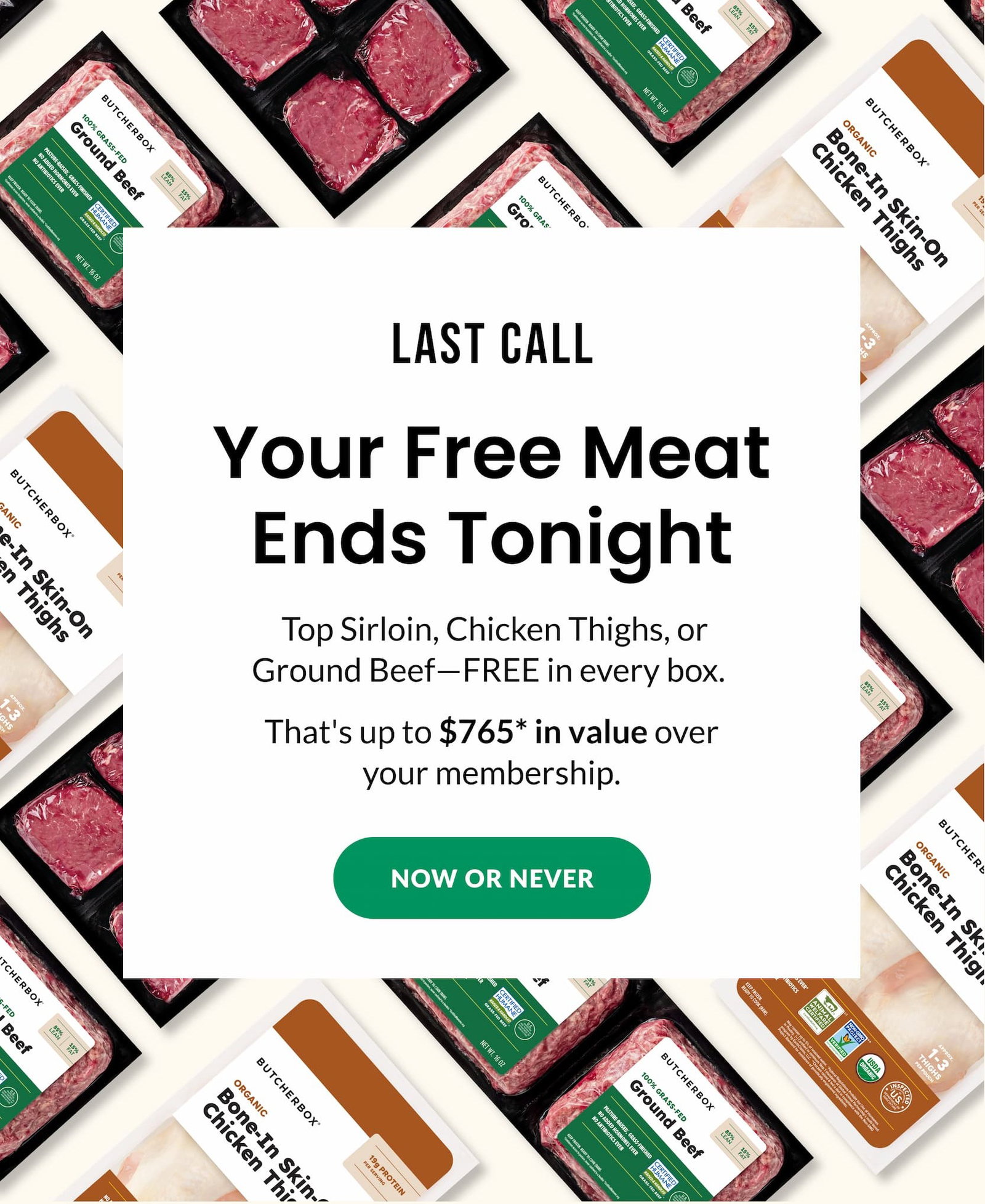 LAST CALL - Your Free Protein Ends Tonight | NOW OR NEVER