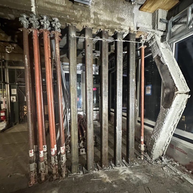 Collapsing building in New York City "now stable" according to developer