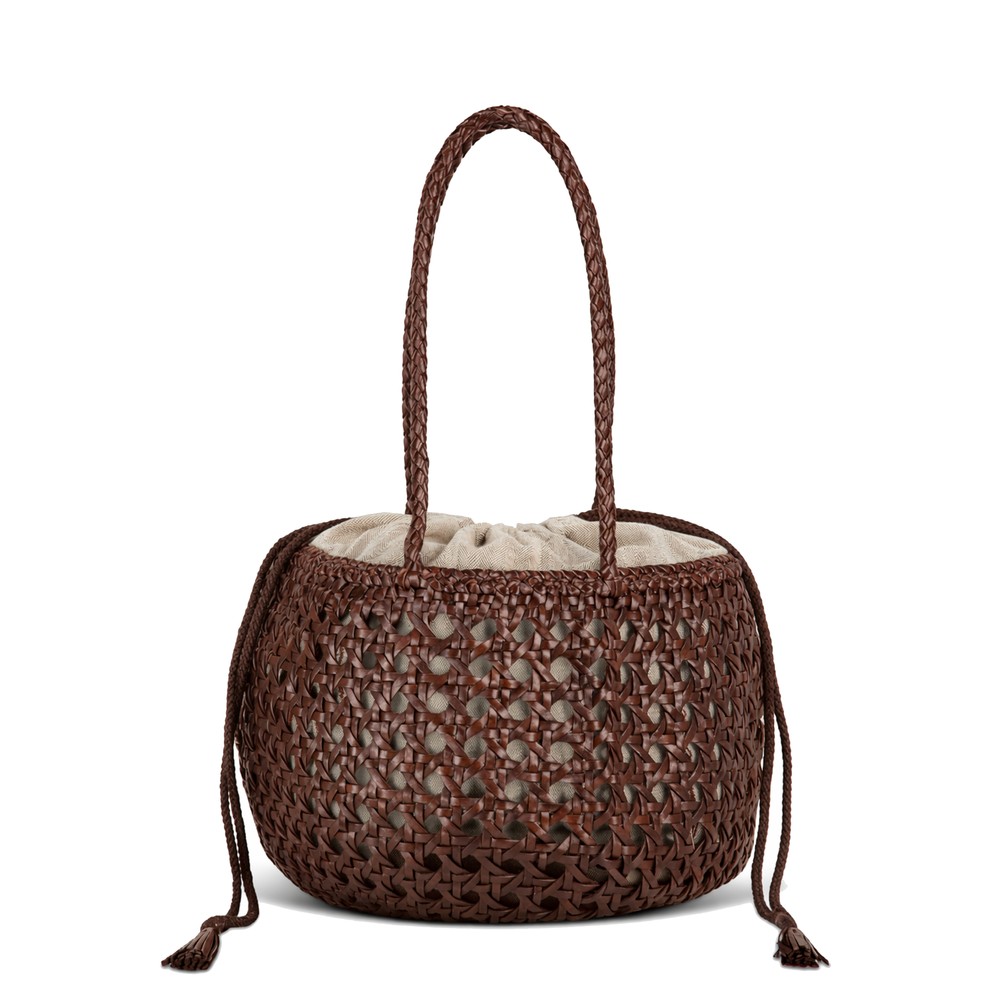 Image of Joventus Woven Basket Bag - Bruciato