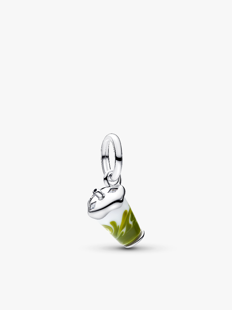 Matcha Islatte Muranoglas Charm med vedhæng