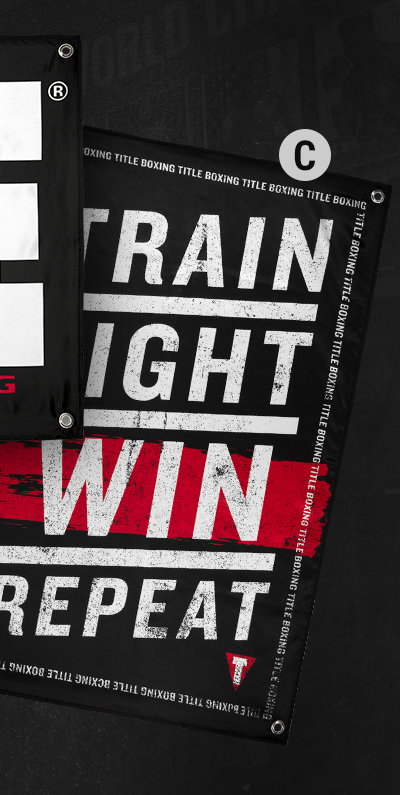 SHOP TRAIN FIGHT WIN REPEAT BANNER