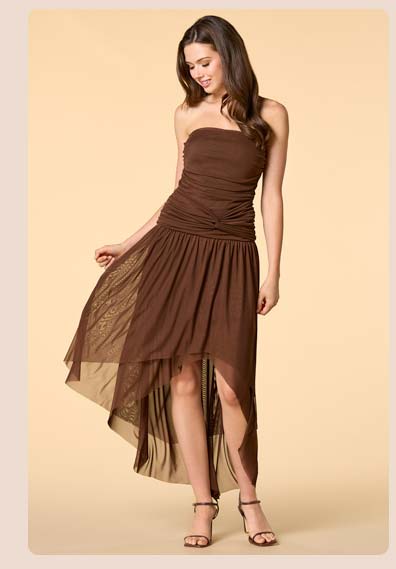 Shop Double Espresso Mesh Maxi Dress