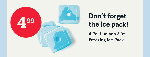 Luciano Slim Freezing Ice Pack - Set of 4