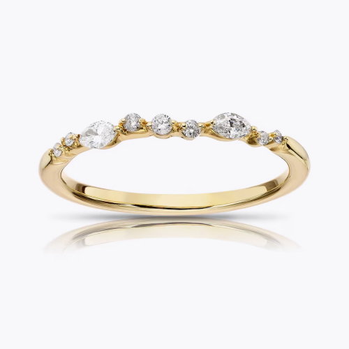 9ct Yellow Gold Eternity 0.12ct Diamond Ring