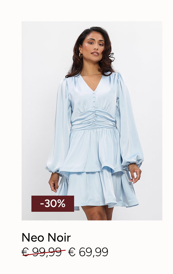 Lichtblauwe Neo Noir jurk