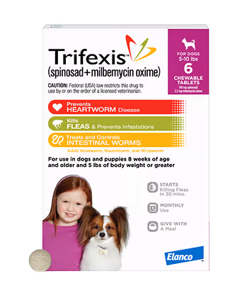 Trifexis (spinosad + milbemycin oxime) Chewable Tablets for Dogs