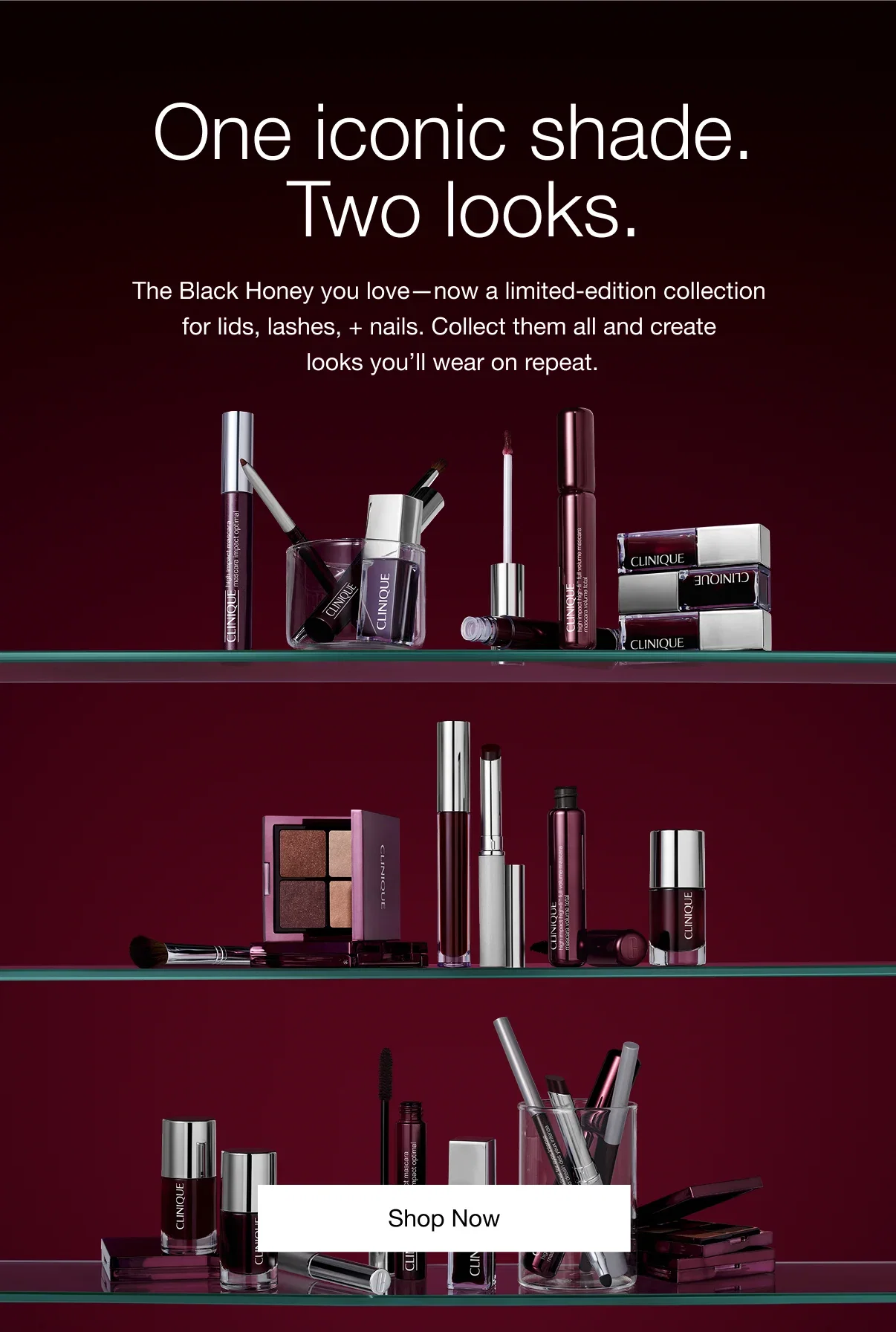 One iconic shade. Two looks. | The Black Honey you love—now a limited-edition collection for lids, lashes, + nails. Collect them all and create looks you’ll wear on repeat. | Shop Now