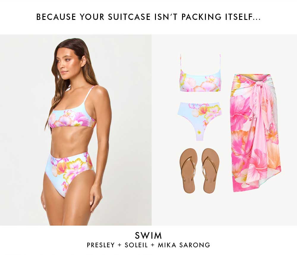 Presley Bikini Top, Soleil Bikini Bottom, Mika Sarong - Shop Now