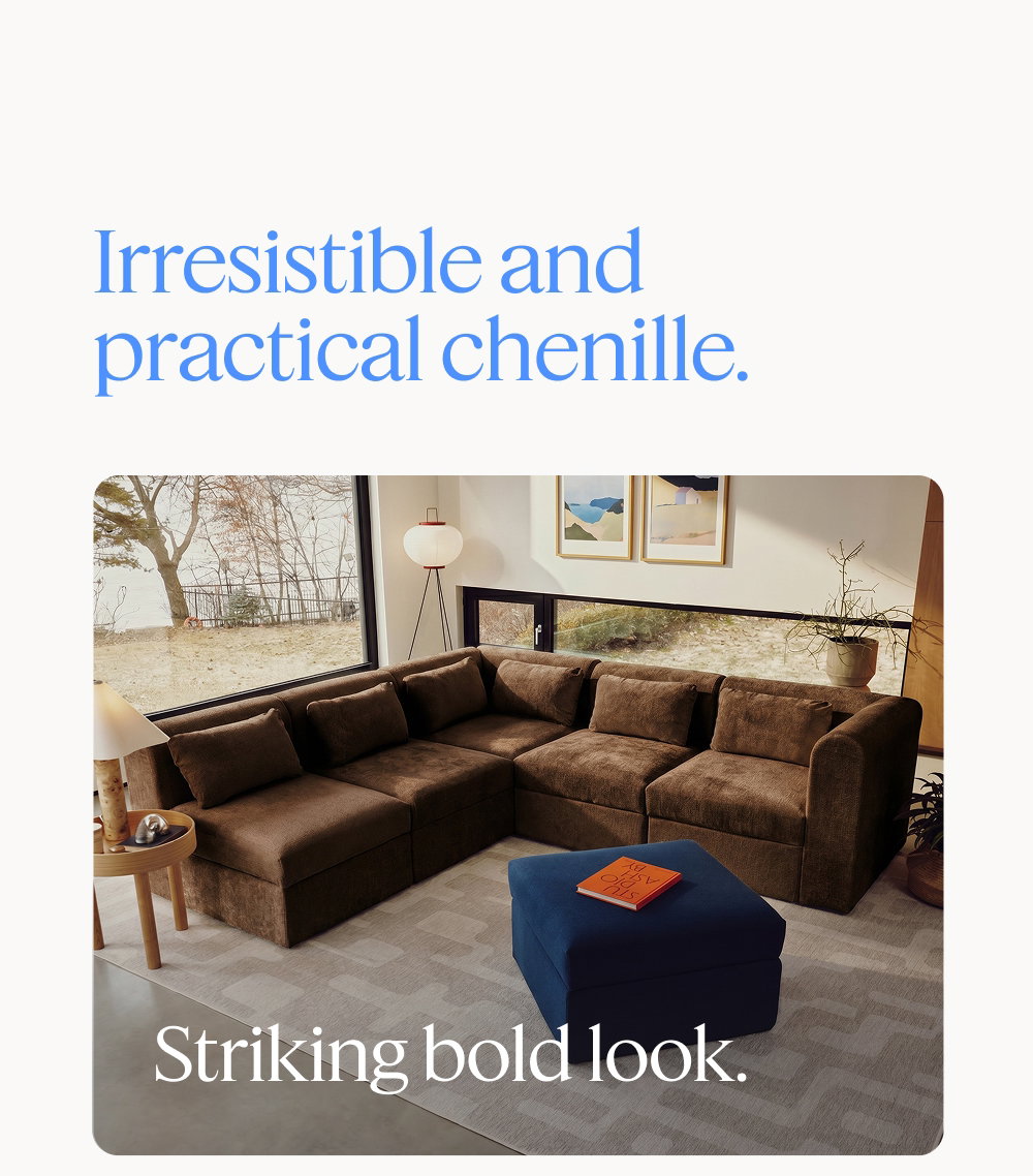 Irresistible and practical chenille. Striking bold look.