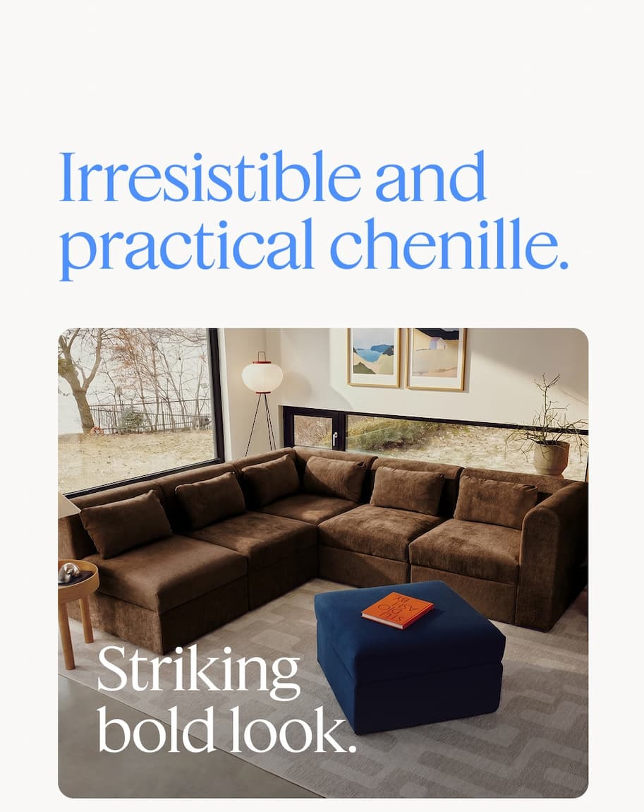 Irresistible and practical chenille. Striking bold look.