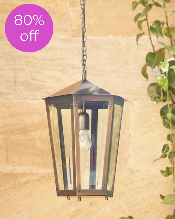 holt outdoor hanging lantern in bronze
