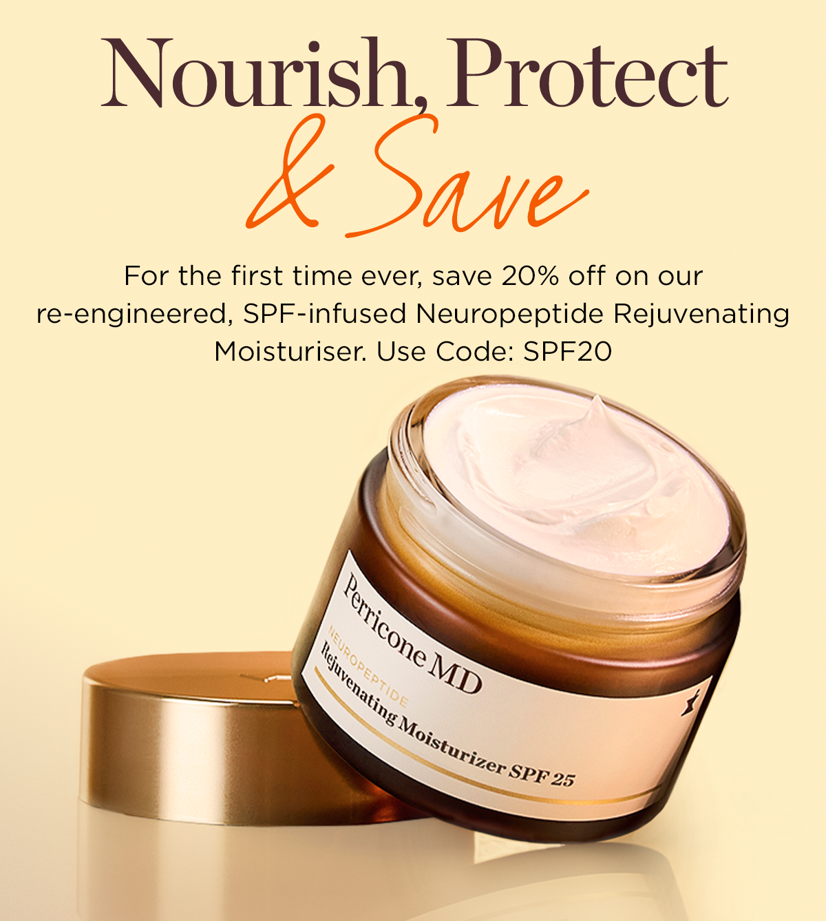twenty percent off the new neuropeptide spf 