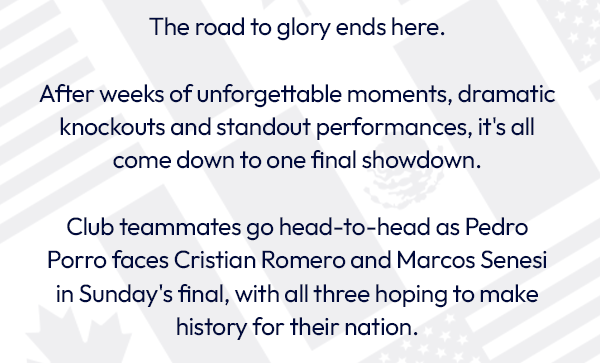 The road to glory ends here.