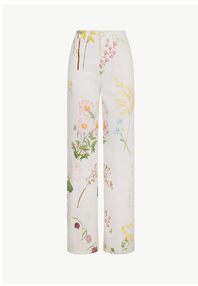 Faded Mixed Botanical Denim Pant