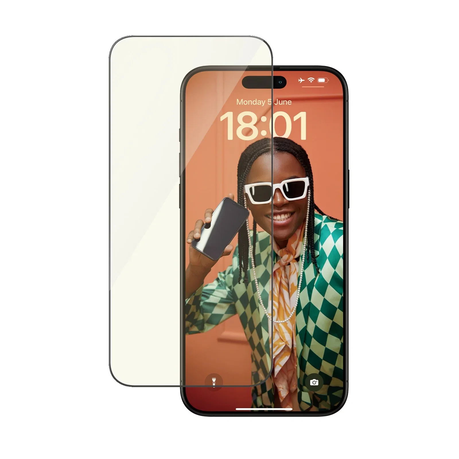 Image of PanzerGlass® EyeCARE™ Screen Protection iPhone 15 Pro Max | Ultra-Wide Fit w. EasyAligner