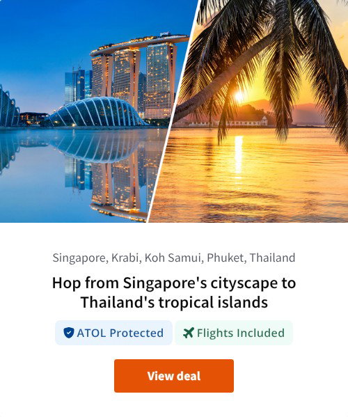 Hop from Singapore's cityscape to Thailand's tropical islands