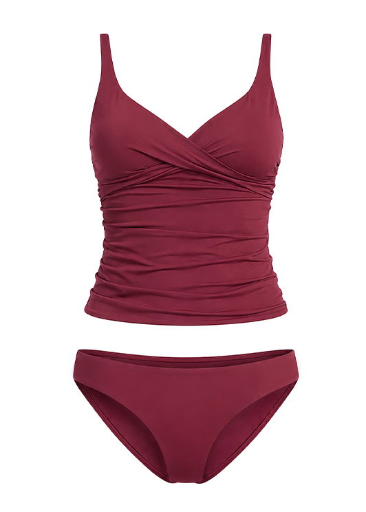 Seafolly Collective Multifit Wrap Front Tankini Bikini Top