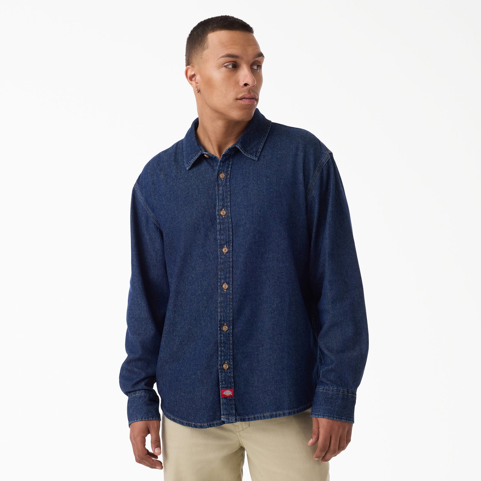 Image of Lightweight Long Sleeve Denim Shirt