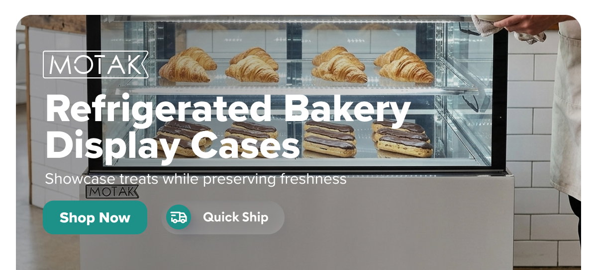 MoTak Quick Ship Refrigerated Bakery Display Cases