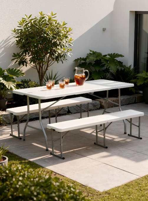6 feet / 180cm Four Person Folding Trestle Bench