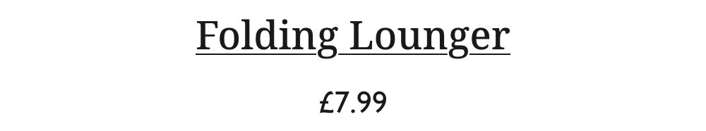 Folding Lounger