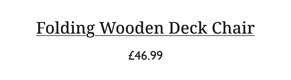 Folding Wooden Deck Chair