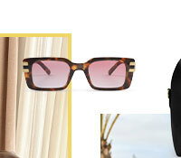 Malibu Rectangle Sunglasses in Dark Tortoiseshell