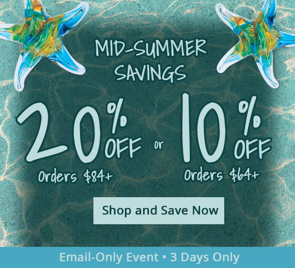 An image promoting storewide savings of up to 20% off clothing, accessories, collectibles, and home decor at Potpourri!