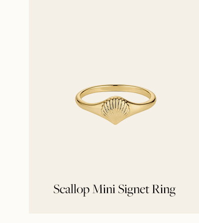 Scallop Mini Signet Ring